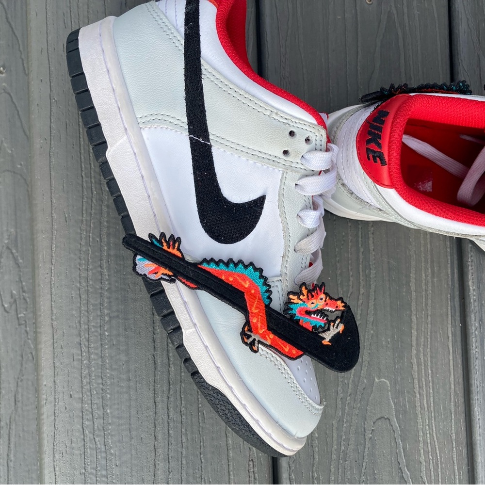 Nike Dunks. Removable Dragon Nike Symbol